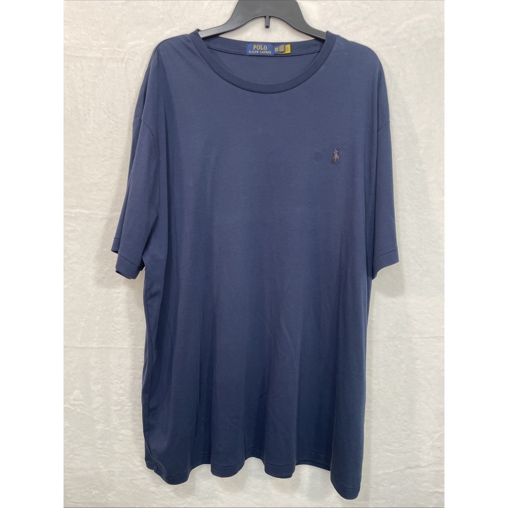 Polo Ralph Lauren Mens 2XB Navy Blue Crew Neck Short Sleeve Pony Logo T-Shirt
